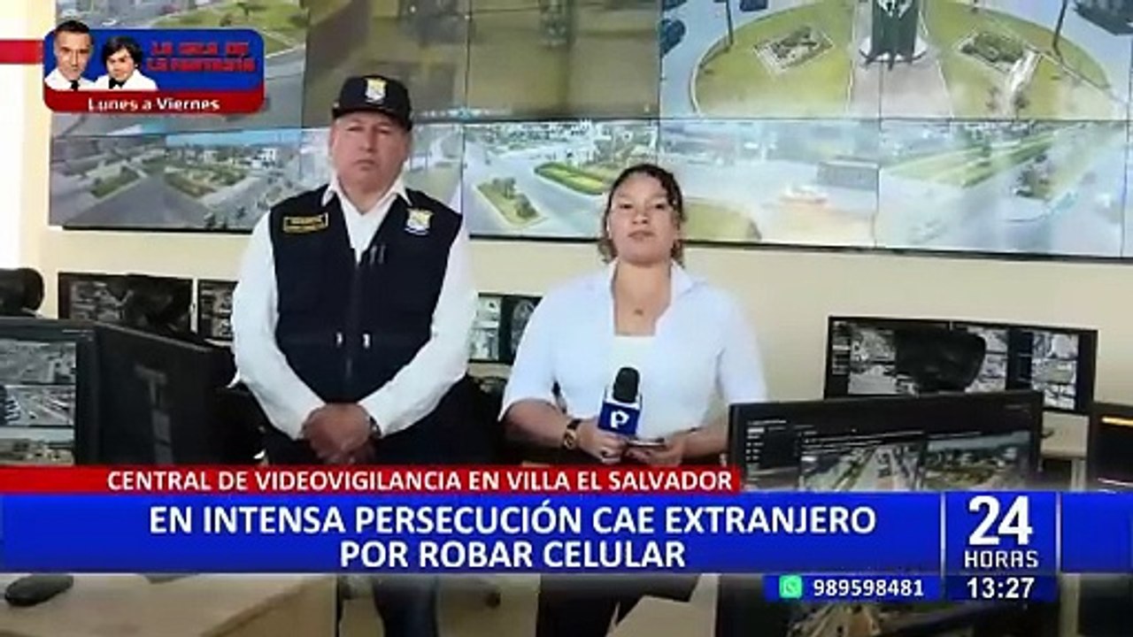 VES: tras intensa persecución, serenos capturan a dos delincuentes por robar celulares