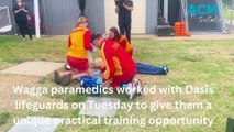 NSW Ambulance paramedics train with Oasis lifeguards