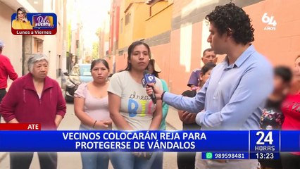 Ate: Vecinos colocarán rejas para protegerse de vándalos
