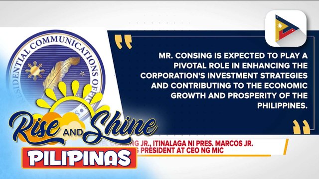 Rafael Consing Jr., itinalaga ni PBBM bilang president at CEO ng Maharlika Investment Corp.