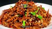 Chinese cuisine recipe, home cooked spicy chicken shreds, golden in color, crispy and delicious