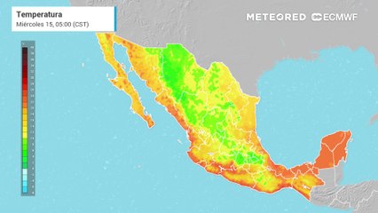 Modelo ECMWF - Las temperaturas disminuirán en México, especialmente por las noches y madrugadas