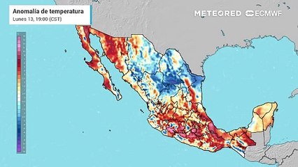 Modelo ECMWF - Anomalías térmicas a la baja