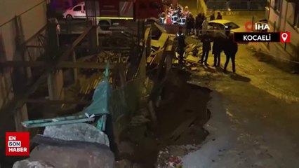 Kocaeli'de aynı mahallede ikinci kez yolda çökme meydana geldi