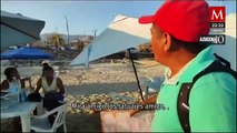 Bañistas regresan a playa Papagayo 19 días después del paso del huracán Otis
