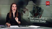 Cámaras registran asalto a mujer de la tercera edad en Notaría 1 de Los Libres, Puebla