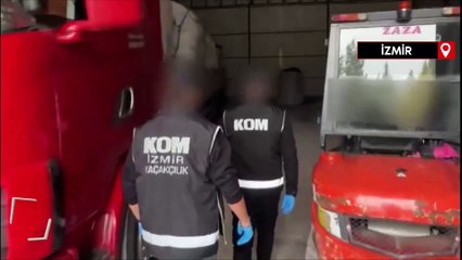 İzmir'de 9 milyon liralık kaçak sigara operasyonu