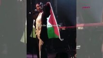 Norveçli sanatçı Hilary Allison'dan Filistin'e destek! Konser sırasında...