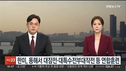 한미, 동해서 대잠전·대특수전부대작전 등 연합훈련