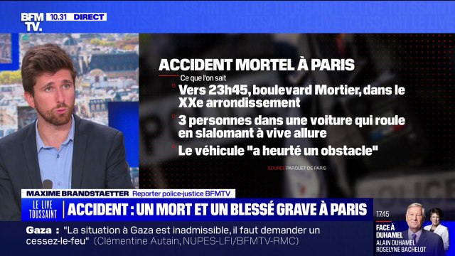 Paris: un mort et un blessé grave dans un accident de la route