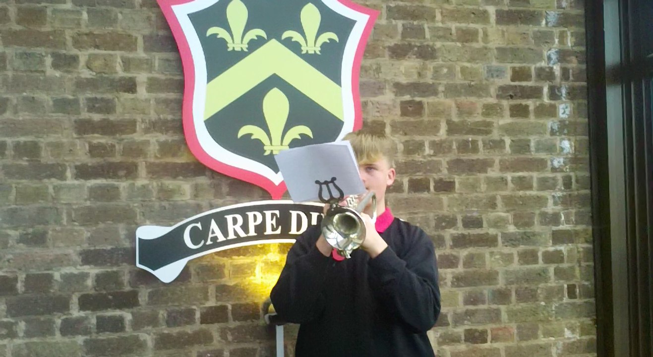 Connor Edwards playing The Last Post