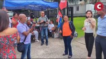 SPL Estival : Sonia Albuffy, Sodeleine Papaya et Patrice Selly prennent la parole devant les grévistes