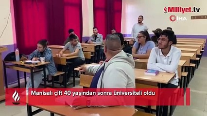 Manisalı çift 40 yaşından sonra üniversiteli oldu