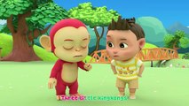 Five Little Monkeys - Learning About Animals With Monkeys -  Nursery Rhymes & Kids Songs