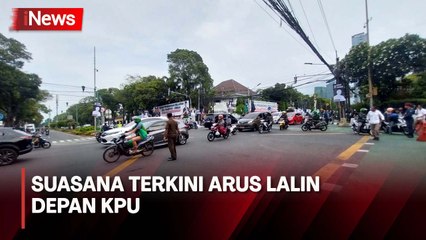 Jelang Pengundian Nomor Urut Capres, Begini Situasi Lalin di Sekitar KPU