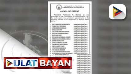 PBBM, kinumpirma ang ad interim appointments ng 36 na foreign senior officer class II ng DFA
