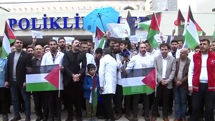 Sağlıkçılardan İsrail'in hastane saldırılarına tepki