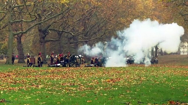 Gun salute marks the King's 75th birthday