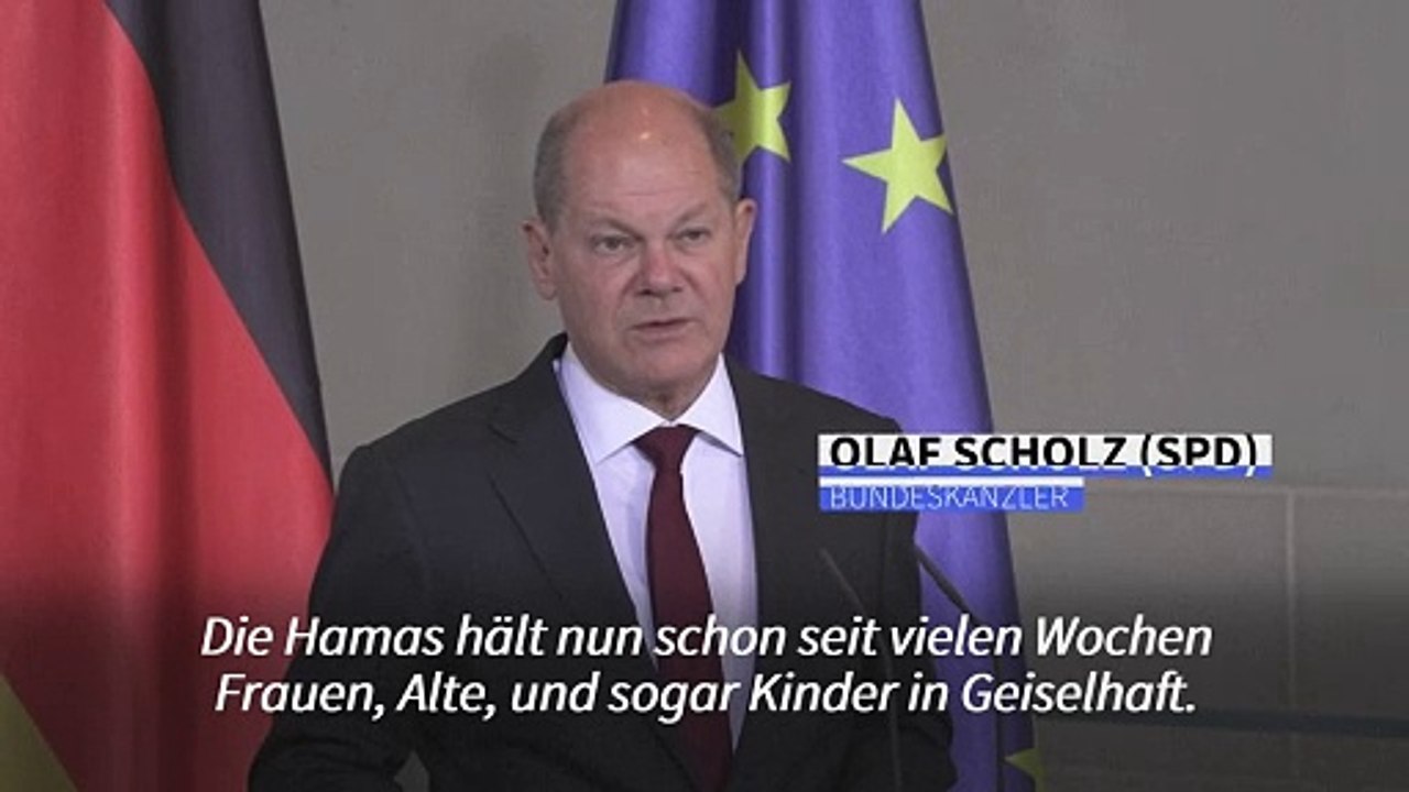 Scholz fordert sofortige Freilassung der Hamas-Geiseln