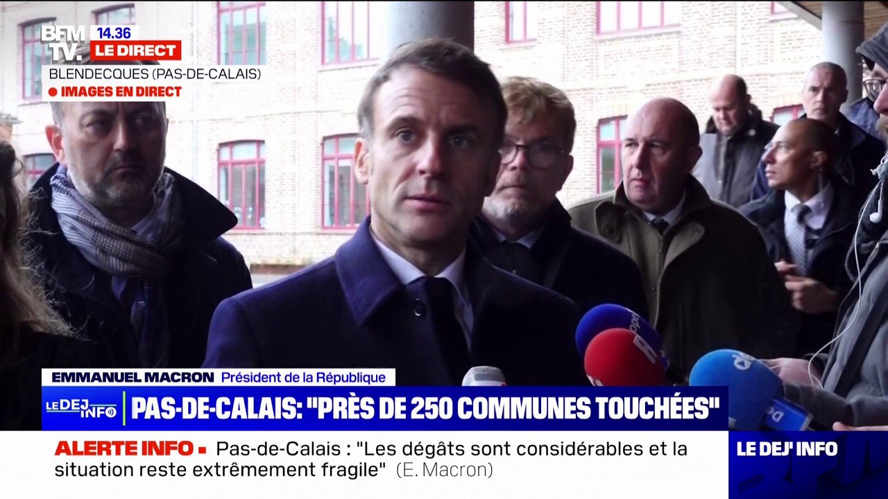 Crues dans le Pas-de-Calais: Emmanuel Macron confie une mission au maire de Saint-Omer pour "améliorer l'évacuation des cours d'eau vers la mer"