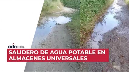 Salidero de agua potable en Almacenes Universales