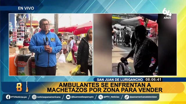 Gresca a machetazos en SJL: ambulantes se enfrentan por control de zona para vender