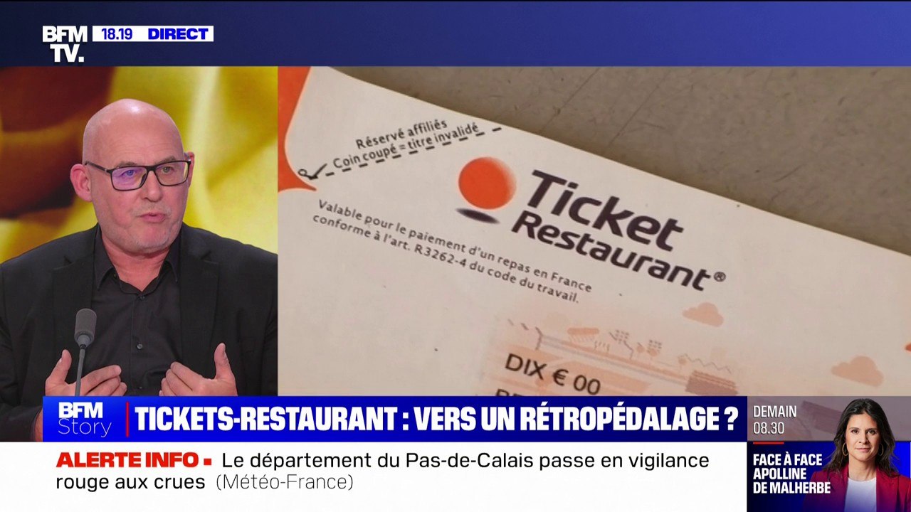Tickets-restaurant pour les courses alimentaires: "On demande que ce soit uniquement utilisable chez les restaurateurs", indique Franck Delvau (président de l'UMIH Île de France)
