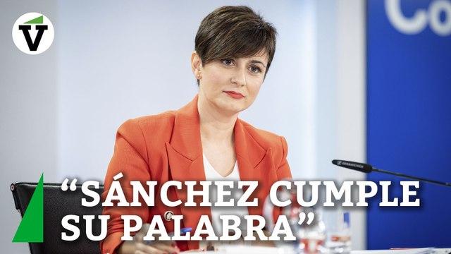 Isabel Rodríguez en el último Consejo de Ministros antes de la investidura: El Presidente ha demostrado que cumple su palabra