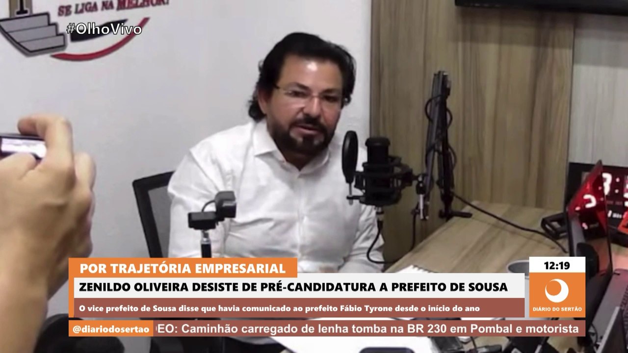 Vice de Tyrone desde 2016, Zenildo Oliveira desiste de pré-candidatura a prefeito de Sousa