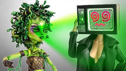 Tv Woman Vs. Meduza Gorgon The Best Monster High Doll Makeovers Ever!