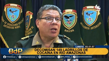 Loreto: decomisan 149 ladrillos de cocaína en río Amazonas que serían llevados a Brasil