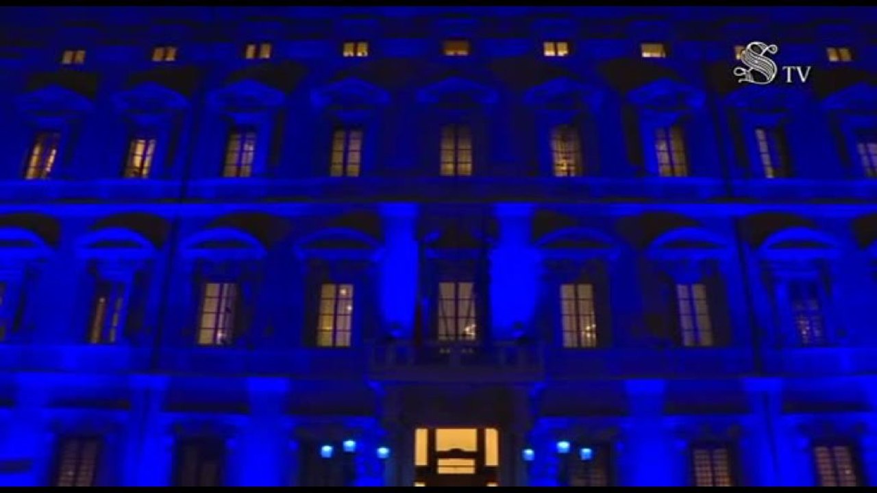 Facciata di Palazzo Madama si colora di blu per Giornata del Diabete