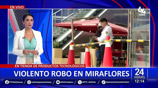 Violento robo en Miraflores: A combazos ladrones ingresan a tienda de productos tecnológicos