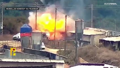 شاهد: حزب الله يقصف مواقع عسكرية إسرائيلية ويعلن تحقيق إصابات