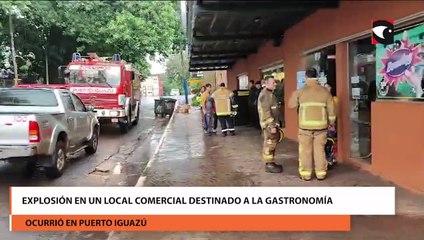 Explosión un local comercial destinado a la gastronomía