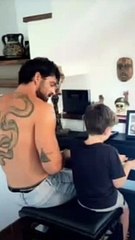 Michelle morrorne with his son