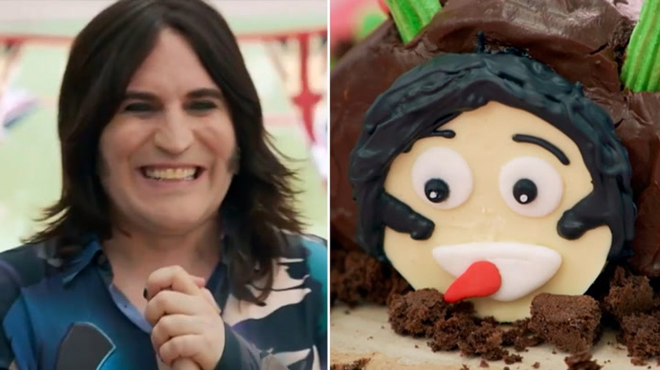 Noel Fielding’s delight as caterpillar cake with his face tops Great British Bake Off technical challenge