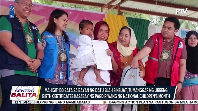 Mahigit 100 bata sa bayan ng Datu Blah Sinsuat, tumanggap ng libreng birth certificates kasabay ng pagdiriwang ng National Children’s Month