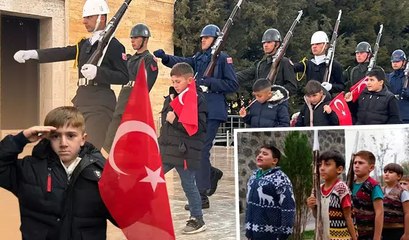 Bakan Güler, videoyu izledikten sonra davet etti... Saygı Nöbetçileri'ni canlandıran öğrencilerden Anıtkabir'e ziyaret