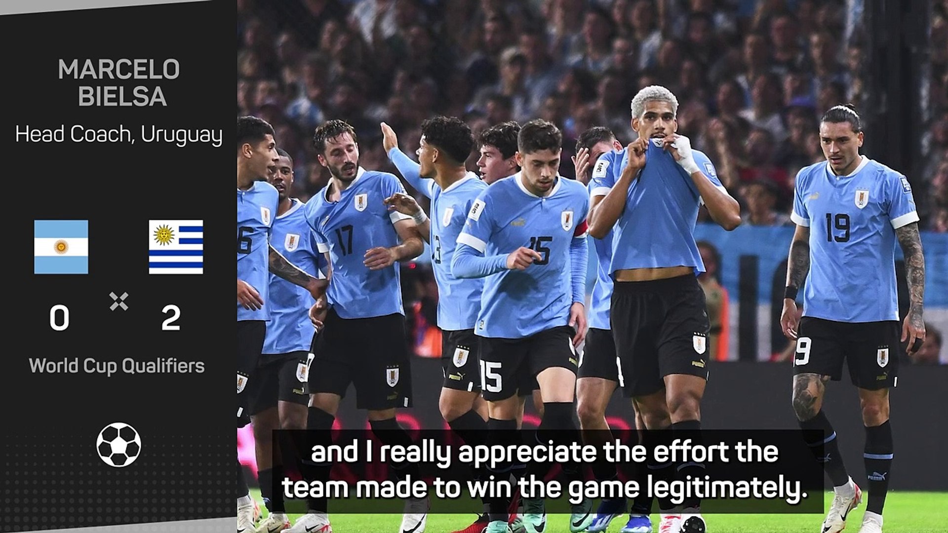 Highlights y goles: Argentina vs Uruguay 0-2