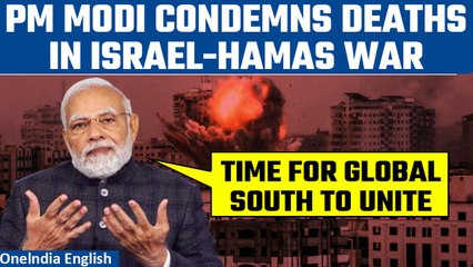 Download Video: Israel-Hamas War: PM Modi calls for diplomacy at Voice of the Global South Summit | Oneindia News