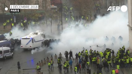 "Gilets jaunes": manifestations violentes et répression policière
