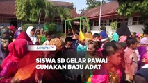 Siswa SD Gelar Pawai Gunakan Baju Adat Peringati Hari Jadi Kota Makassar Ke 416