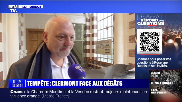 Toit d'un lycée de Clermont-Ferrand arraché par la tempête: Les entreprises sont déjà là pour sécuriser le bâtiment qui rouvrira lundi, affirme le proviseur, Patrick Delhommeau