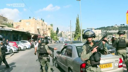 Kudüs'te TRT Haber ekibine saldırı