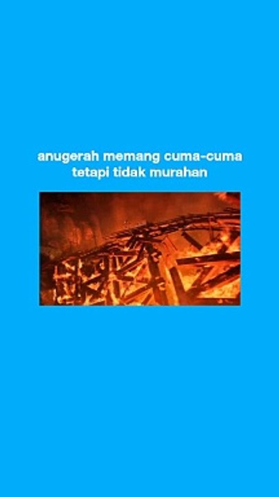 ANUGERAH MEMANG CUMA-CUMA TETAPI TIDAK MURAHAN