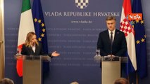 Meloni: Italia e Croazia collaborino sempre pi? intensamente