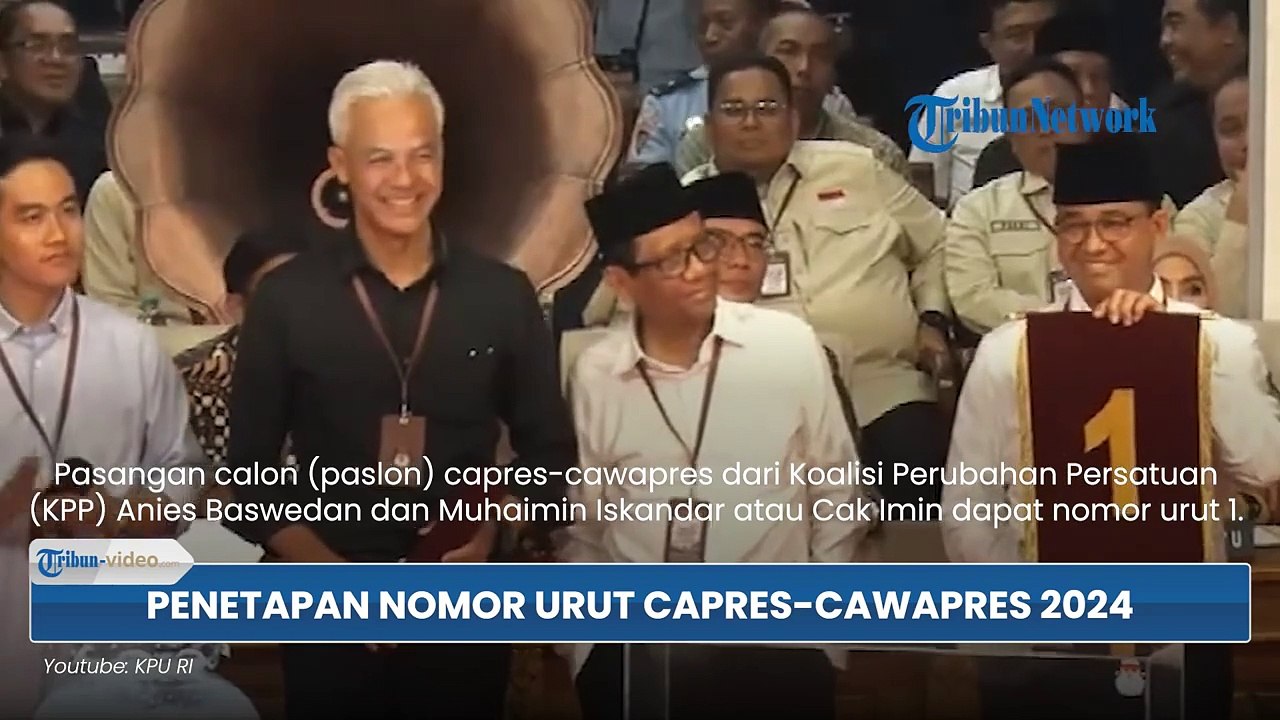BREAKING NEWS Anies-Cak Imin Dapat Nomor Urut 1, Prabowo-Gibran Nomor 2, Ganjar-Mahfud Nomor 3