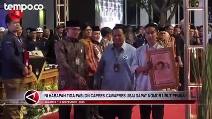 Harapan Tiga Paslon Capres-cawapres Usai Dapat Nomor Urut
