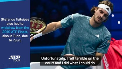 Скачать видео: Tsitsipas apologises to fans after withdrawing from ATP Finals